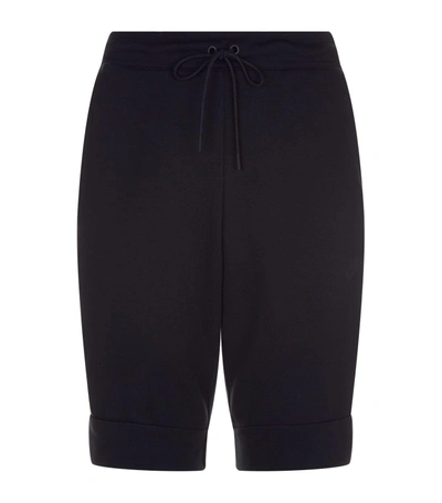 Nike Cotton-blend Tech Fleece Shorts In Black
