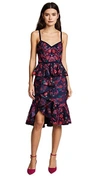 MARCHESA NOTTE EMBROIDERED COCKTAIL DRESS