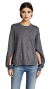 ALEXANDER WANG T TWISTED SLEEVE SWEATER