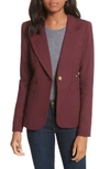 Smythe 'duchess' Single Button Blazer In Plum