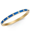 Kate Spade Crystal & Enamel Hinge Bangle In Clear/blue