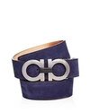 FERRAGAMO SUEDE DOUBLE GANCINI BELT,0687224