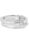 TIFFANY & CO T Wrap 18-karat white gold diamond ring