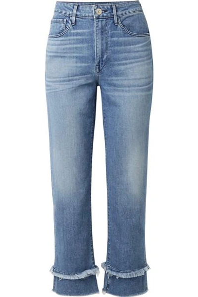 3x1 W3 Petal Higher Ground Frayed High-rise Slim-leg Jeans In Holden