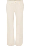 KHAITE WENDALL CROPPED MID-RISE FLARED JEANS