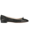 PRADA PRADA MATELASSE BALLERINA PUMPS - BLACK,1F413IF01503812530417