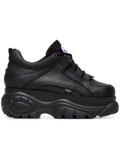 Buffalo Platform Low-top Sneakers In Black