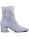 DORATEYMUR LILAC SUEDE NIZIP II 60 ANKLE BOOTS,FDORWNZ020690212524089