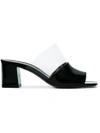 NEOUS BLACK VANILLA 55 PATENT LEATHER PVC MULES,98VANILLABLACK12474188