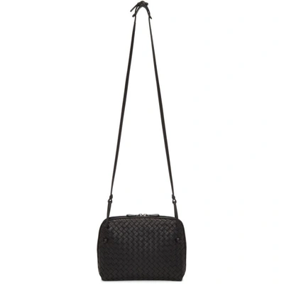 Bottega Veneta Nodini Small Intrecciato Leather Cross-body Bag In Black