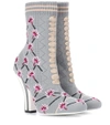 FENDI STRETCH-KNIT ANKLE BOOTS,P00291264