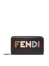 FENDI FENDI ZIP-AROUND WALLET - BLACK,8M0299A13J12501798