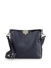 VALENTINO GARAVANI Rockstud Small Leather Hobo Bag
