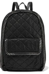 STELLA MCCARTNEY WOMAN QUILTED FAUX BRUSHED-LEATHER BACKPACK BLACK,US 4772211931794545