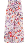 EMILIO PUCCI RANUNCOLI PRINTED COTTON-VOILE MAXI SKIRT,3074457345617522086