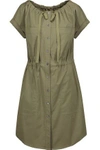 THEORY WOMAN METALLIC CROCHET-KNIT DRESS ARMY GREEN,AU 2526016082568525
