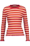 ALTUZARRA WOMAN CHANDLER STRIPED RIBBED-KNIT SWEATER BABY PINK,GB 4772211932012632