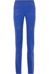 MISSONI WOMAN CROCHET-KNIT WOOL STRAIGHT-LEG PANTS BRIGHT BLUE,US 1071994536342108