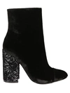 KENDALL + KYLIE GLITTERED HEEL ANKLE BOOTS,9801669