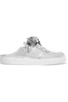 SOPHIA WEBSTER WOMAN LILICO JESSIE APPLIQUÉD METALLIC LEATHER SNEAKERS SILVER,US 4772211931536356