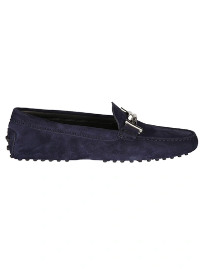 Tod's Gommino Driving Shoes In Suede In Navy
