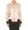 Saint Laurent Crystal-embellished Bomber Jacket In Powder