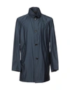 Moorer Overcoats In Slate Blue