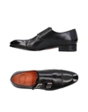 Santoni Ira Double Monk Strap Shoe In Black