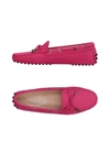 Tod's Woman Loafers Fuchsia Size 4 Soft Leather