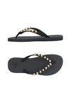 Giuseppe Zanotti Flip Flops In Black