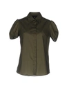 Just Cavalli Solid Color Shirts & Blouses In Military Green