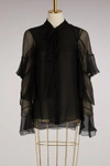 CHLOÉ Ruffled silk shirt,17HHT74 001 1