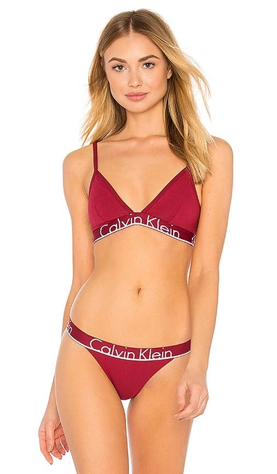 Calvin Klein Underwear Ck Id Cotton 胸罩 In Red