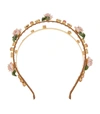 DOLCE & GABBANA Rose Embellished Headband,P000000000005835868