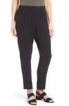 EILEEN FISHER SLOUCHY SILK CREPE ANKLE PANTS,EEGC-P3804P