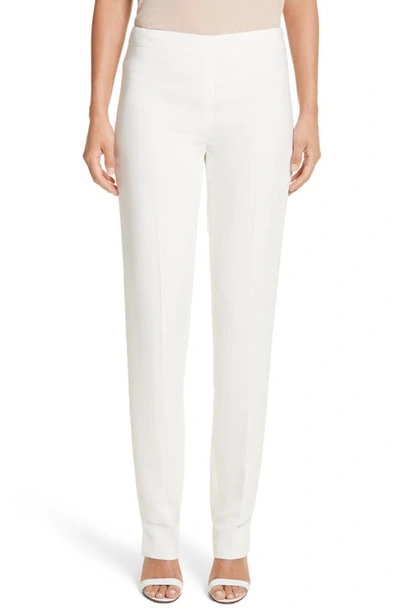 Lafayette 148 Finese Bleecker Straight-leg Pants In White