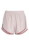 Nike Dry Tempo Running Shorts In Particle Rose/ Wolf Grey
