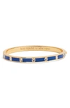 Kate Spade Crystal & Enamel Hinge Bangle In Cobalt Blue