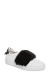 GIVENCHY URBAN STREET SLIP-ON SNEAKER WITH GENUINE MINK FUR TRIM,BE0005E01P