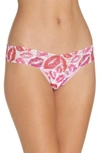 Hanky Panky Valentines Original Rise Thong In Pink Multi