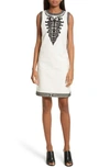 TORY BURCH CAMILLE EMBELLISHED SHIFT DRESS,46513