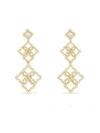 DAVID YURMAN Quatrefoil 18K Gold Diamond Drop Earrings