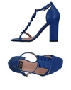 BOUTIQUE MOSCHINO BOUTIQUE MOSCHINO WOMAN SANDALS BLUE SIZE 8 SOFT LEATHER,11326668DU 7