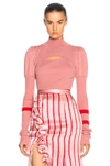 MAGGIE MARILYN MAGGIE MARILYN HOLD TIGHT KNIT TOP IN PINK,RED,KN 143 138 1