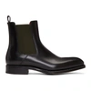 ALEXANDER MCQUEEN Black Leather Chelsea Boots,505613WHBS3
