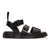 DR. MARTENS' Black Gryphon Sandals,R15695001