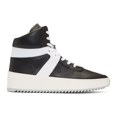 Fear Of God Basketball Leather High-top Sneaker, Black/white