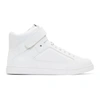Saint Laurent Max Scratch Mid Top Sneaker In Optic White Leather