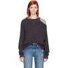 R13 Black Distorted Sweatshirt,R13W7002-01