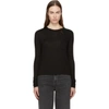 ALEXANDER WANG T T BY ALEXANDER WANG BLACK LONG SLEEVE CLASSIC T-SHIRT,4C991306A0